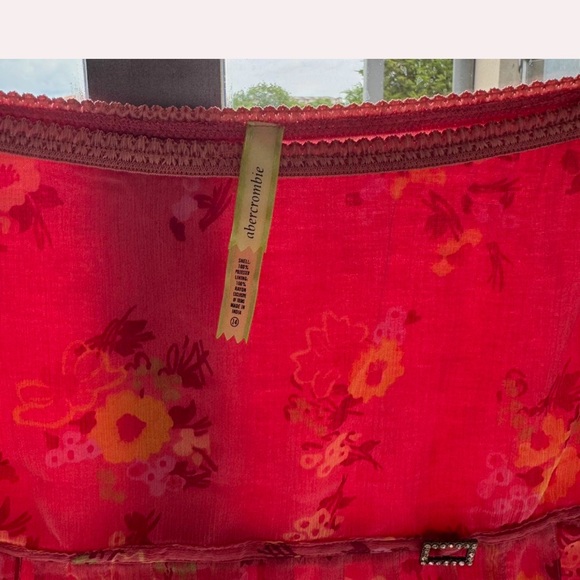 Vintage Abercrombie & Fitch Floral Pink and Yellow Mini Skirt - Picture 5 of 6